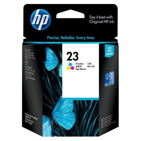 HP 23 Cartucho de tinta - Paquete de 1 Amarillo, cián, magenta